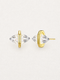 Marquise Clear Quartz Stud Earrings