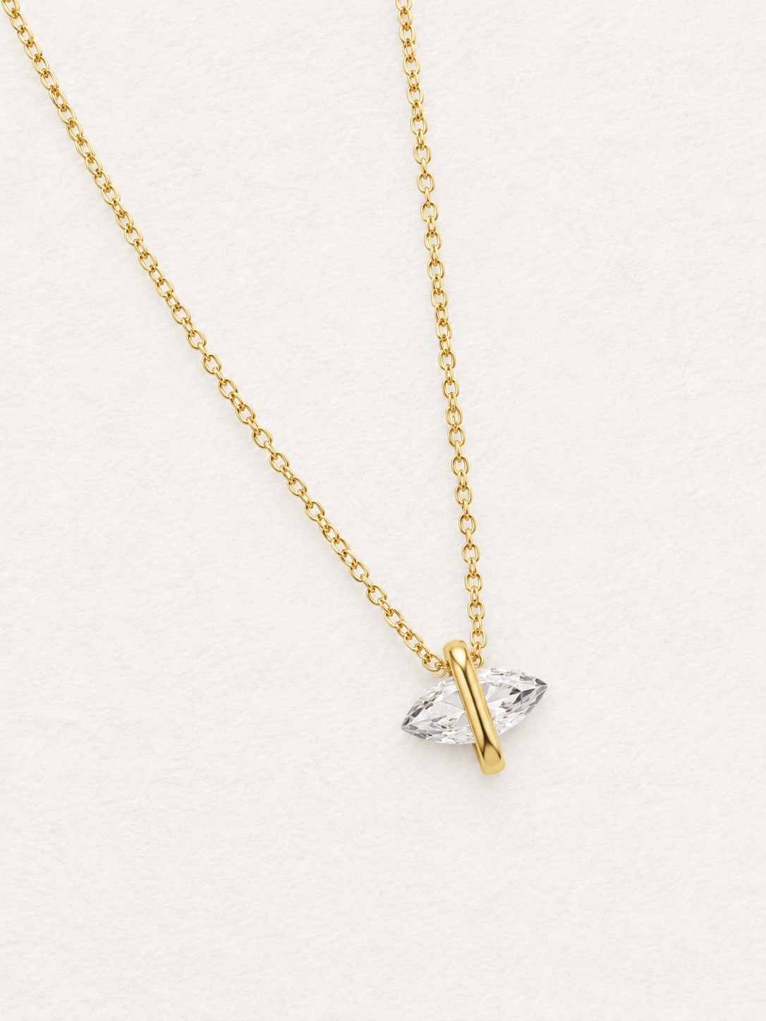 Marquise Clear Quartz Necklace