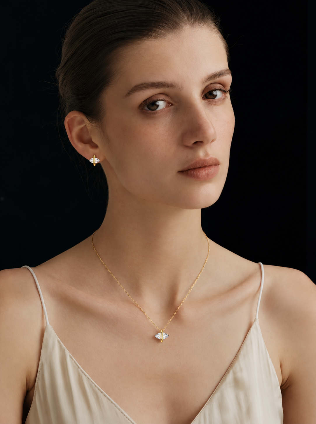 Marquise Clear Quartz Necklace