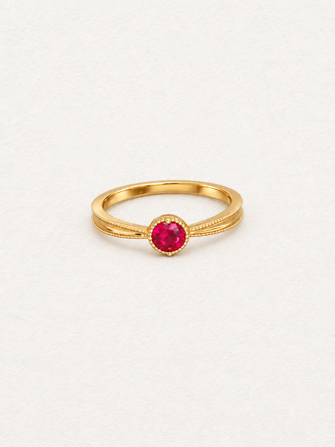 Cherry Red Zircon Ring