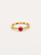 Cherry Red Zircon Ring