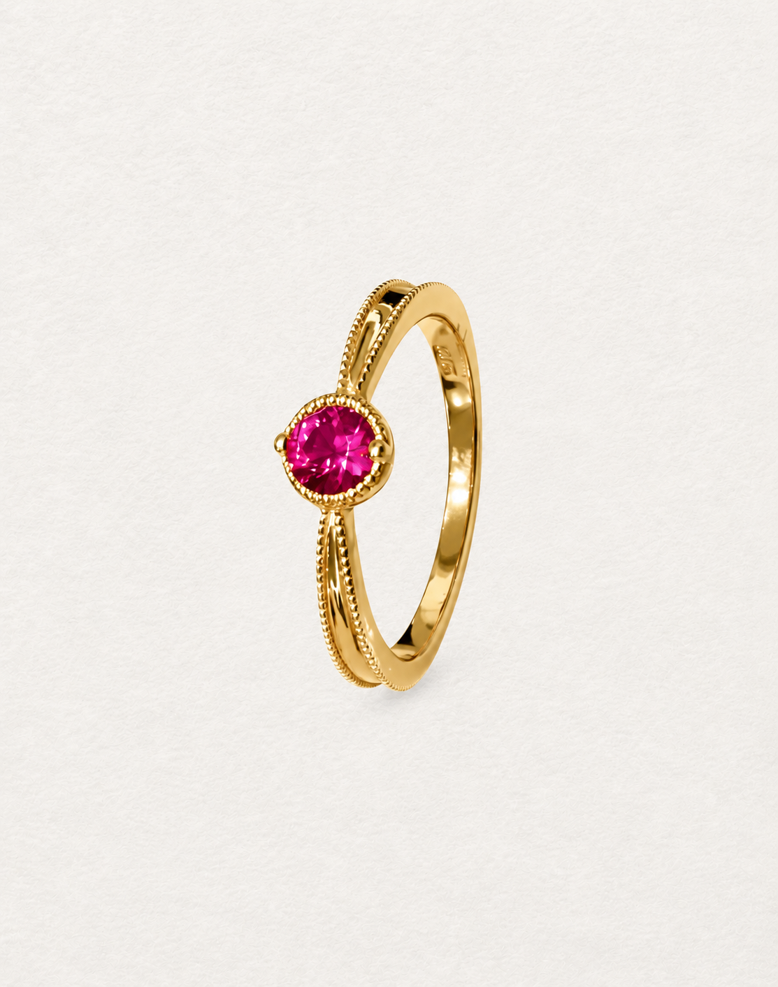 Cherry Red Zircon Ring