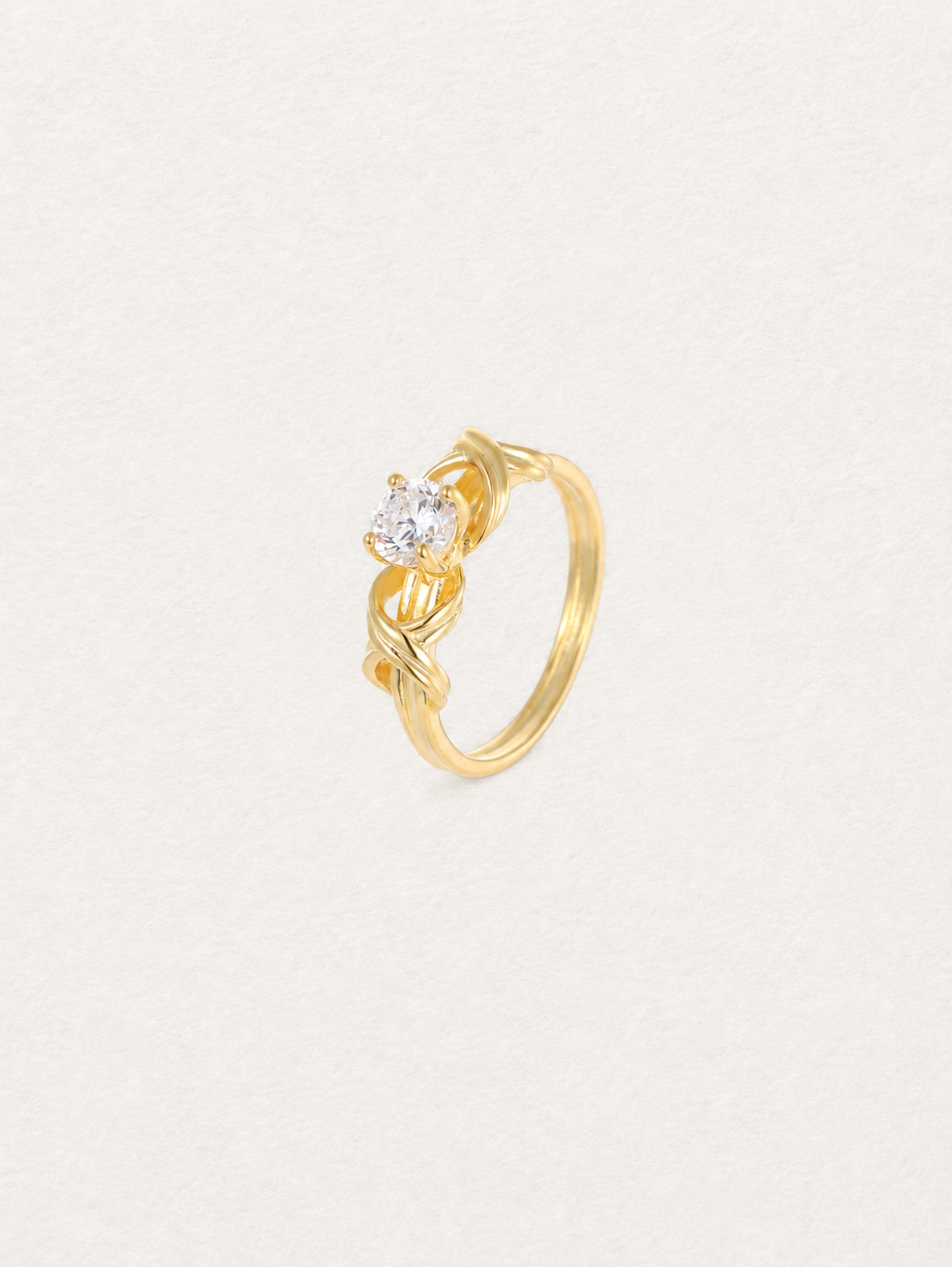 Crossover Moissanite Ring