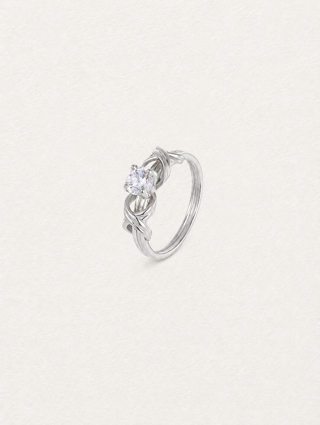 Crossover Moissanite Ring