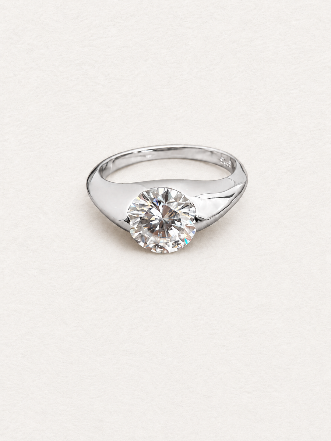 Two-Carat Floating Moissanite Ring