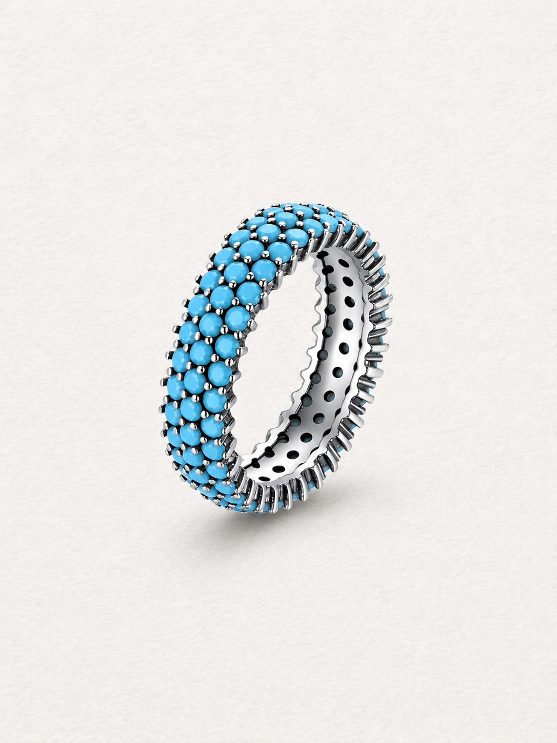 Turquoise Pavé Eternity Ring