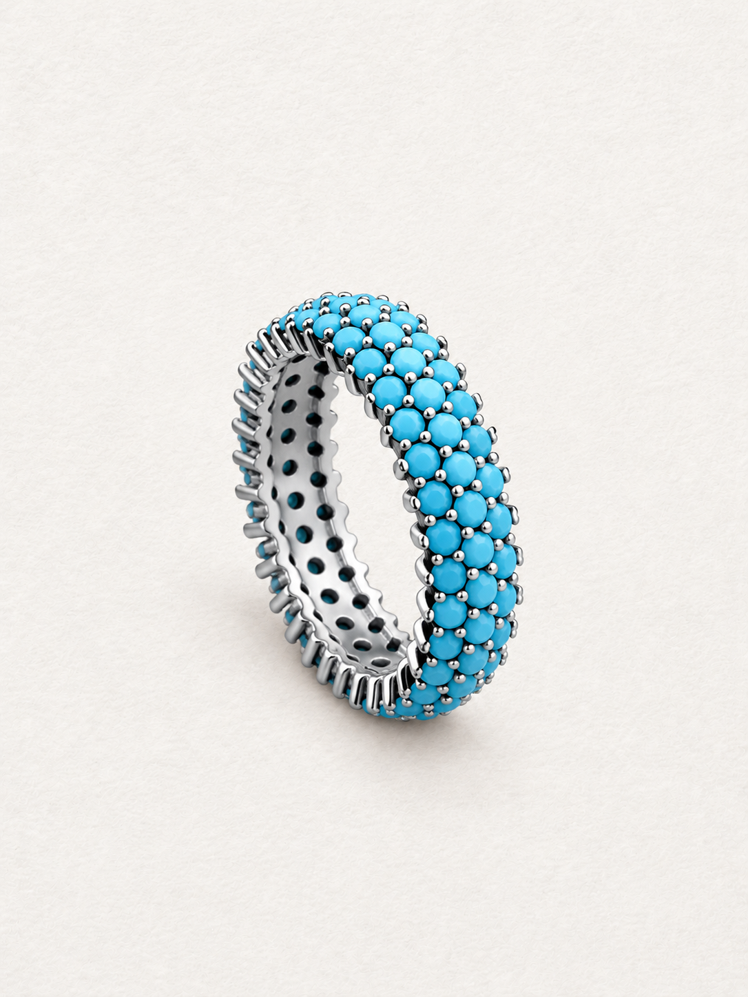Turquoise Pavé Eternity Ring