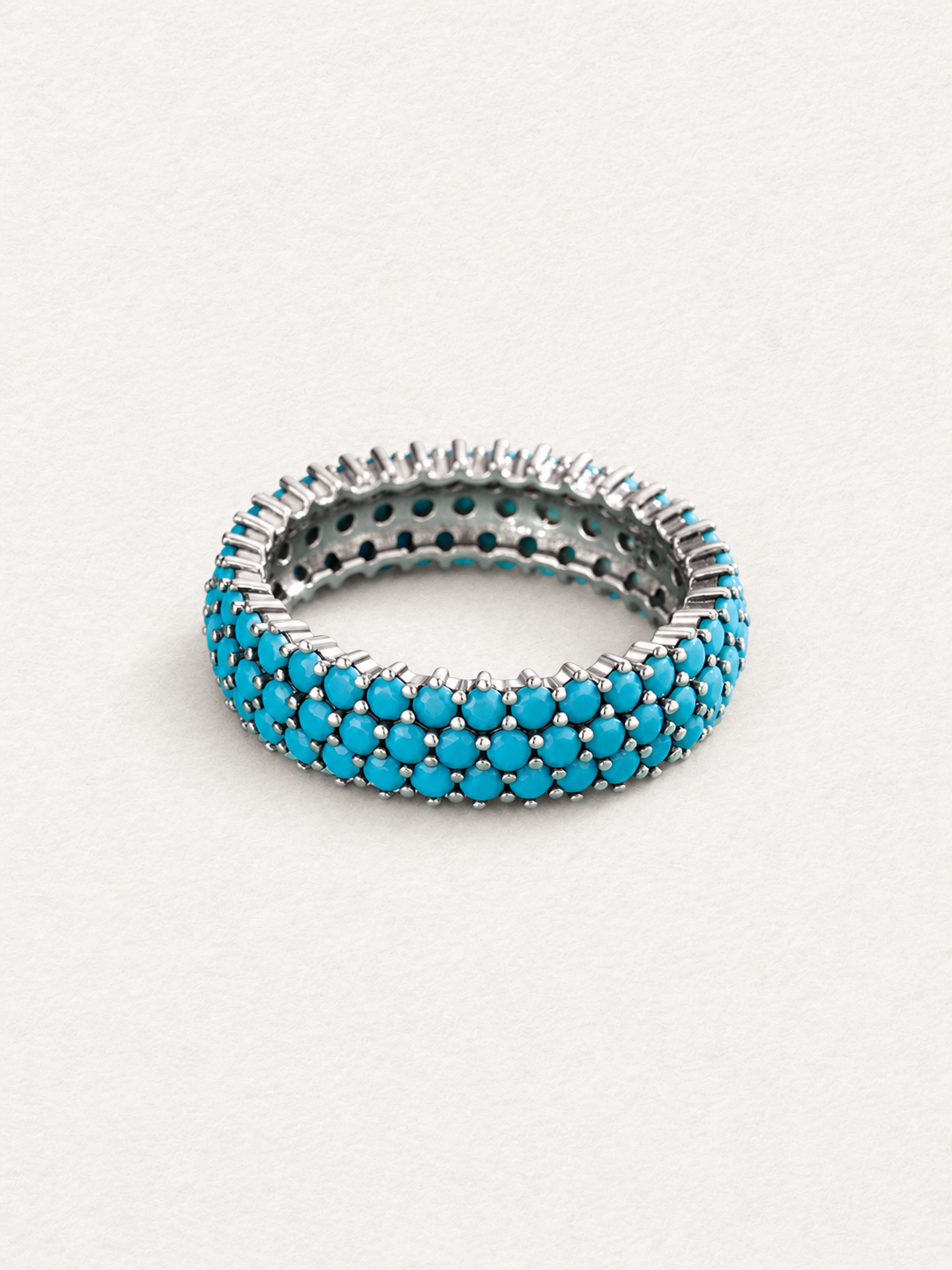 Turquoise Pavé Eternity Ring