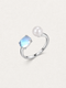 Moonstone & Pearl Open Ring