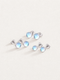 Round Moonstone Stud Earrings