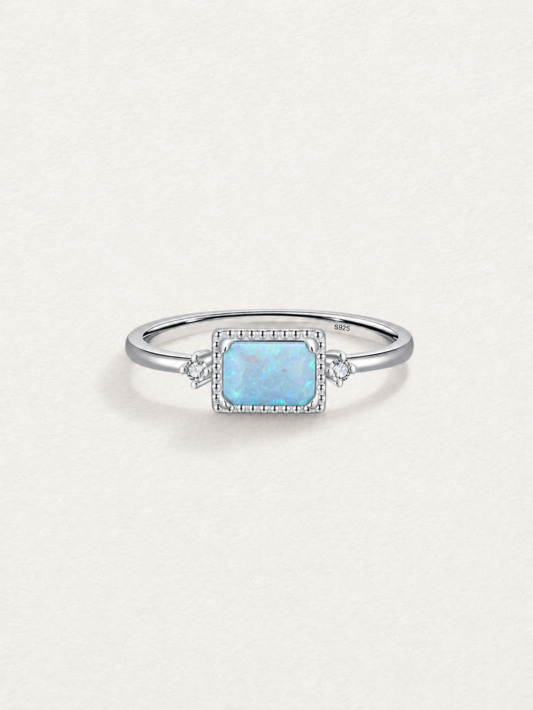 Rectangular Opal Ring