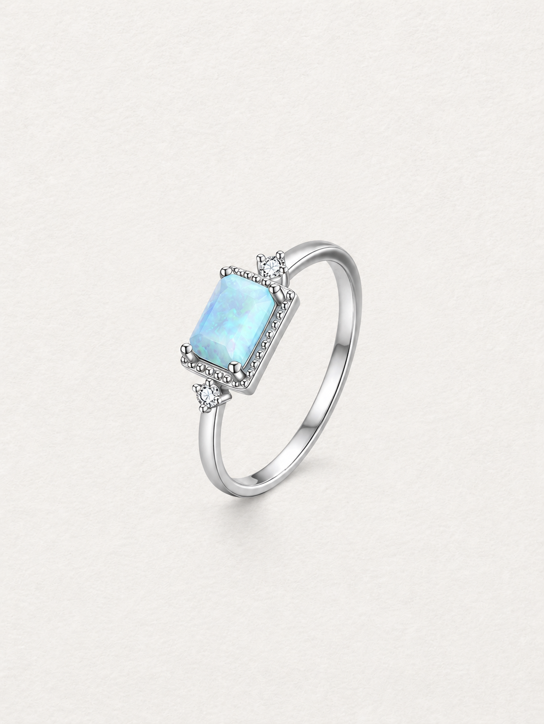 Rectangular Opal Ring