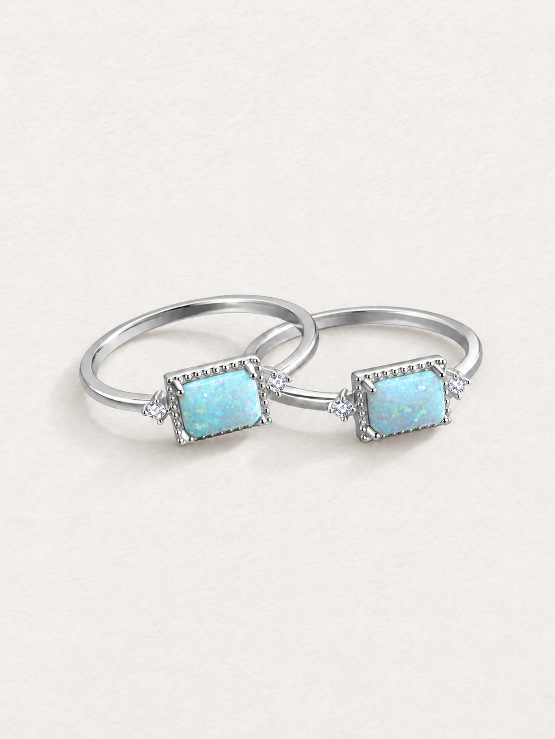 Rectangular Opal Ring