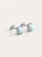 Rectangular Opal Stud Earrings
