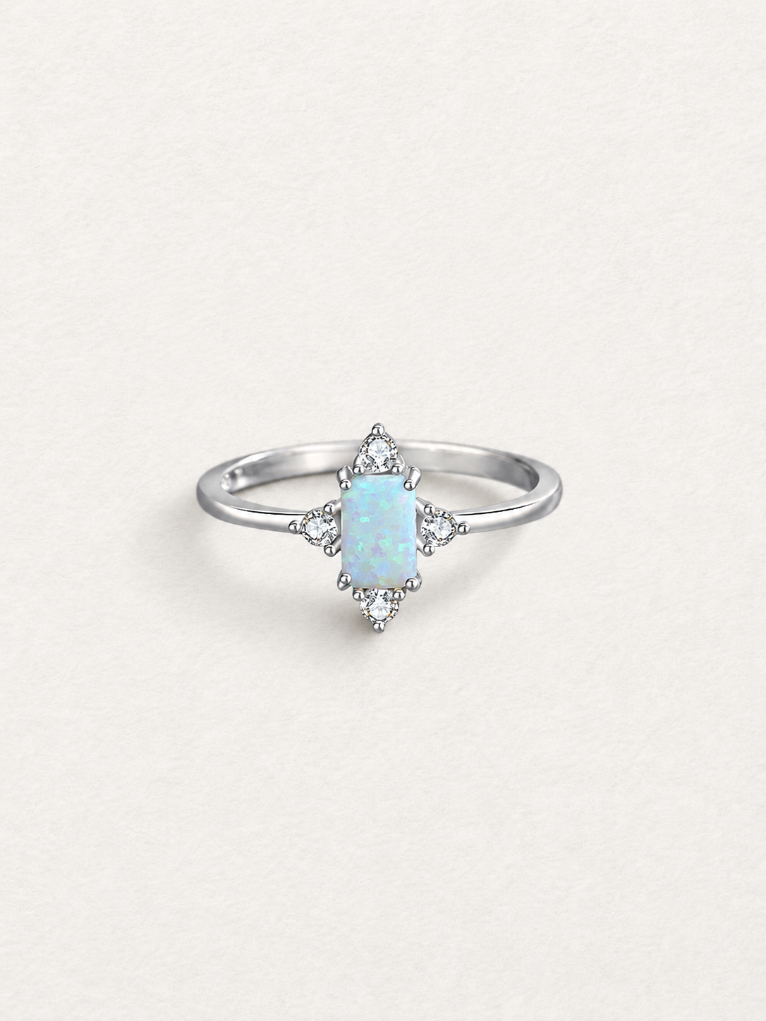 Snowflake Opal Ring