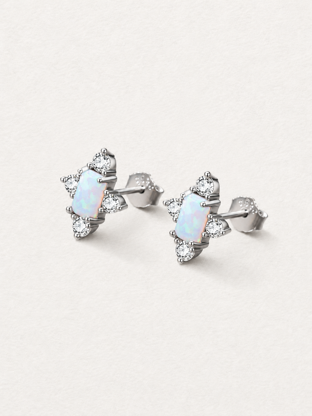 Snowflake Opal Stud Earrings