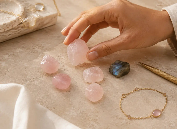 LUMERUNE natural crystal selection and craftsmanship